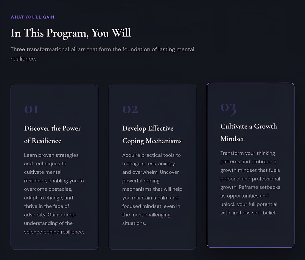Cultivate Mental Resilience Coaching