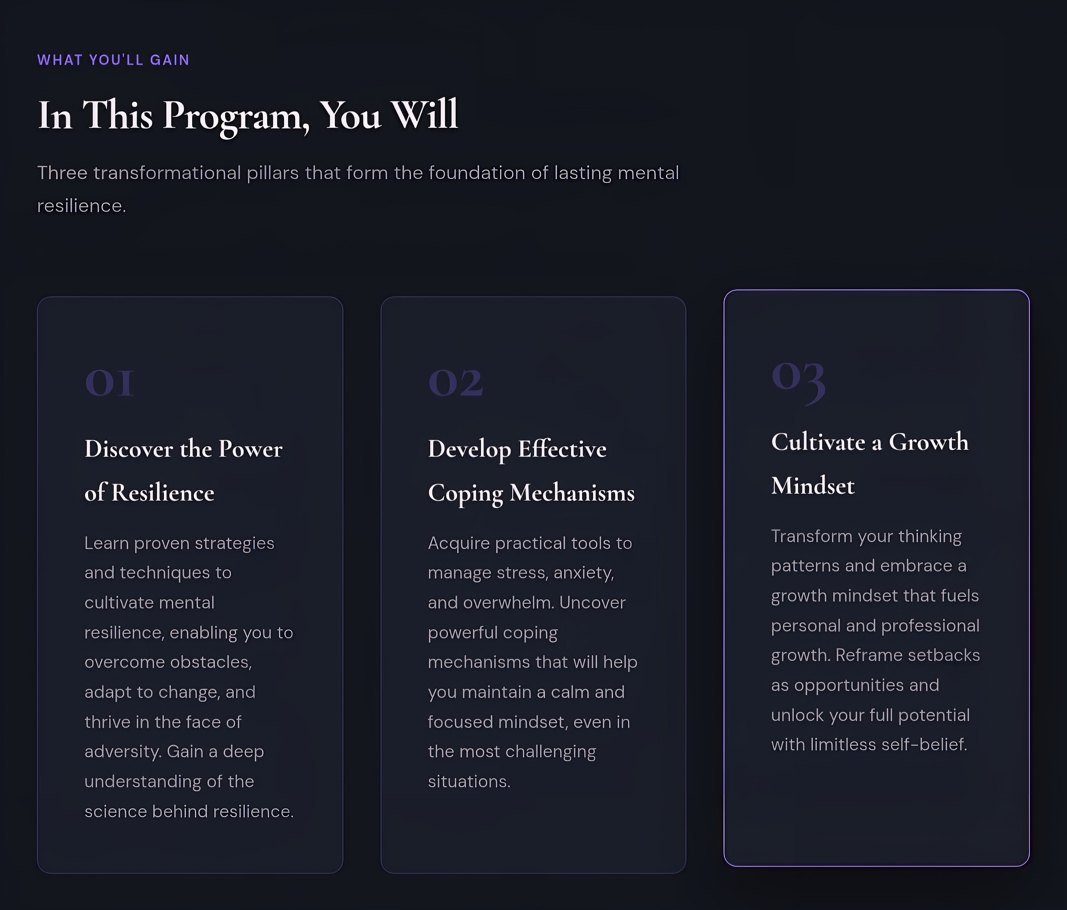 Cultivate Mental Resilience Coaching