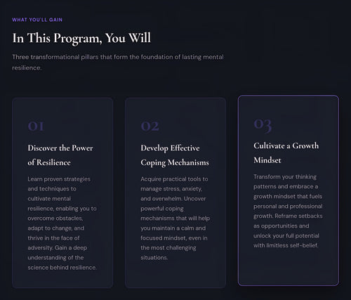 Cultivate Mental Resilience Coaching